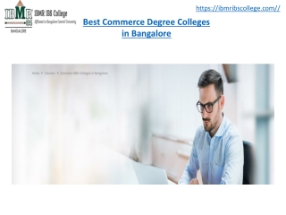 Best Commerce Degree Colleges in Bangalore