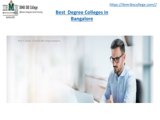 Best Degree Colleges in Bangalore