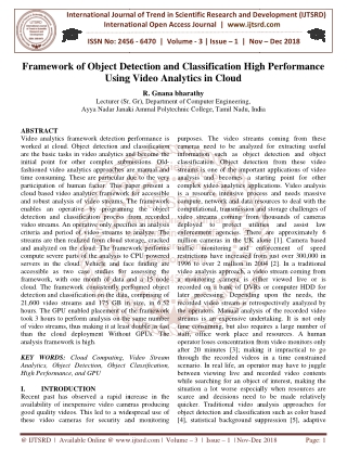 Framework of Object Detection and Classification High Performance Using Video Analytics in Cloud
