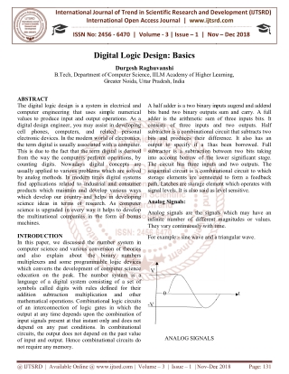 Digital Logic Design Basics