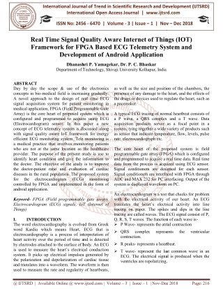 Real Time Signal Quality Aware Internet of Things IOT Framework for FPGA Based ECG Telemetry System and Development of A