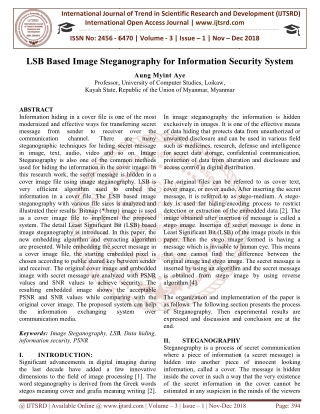 LSB Based Image Steganography for Information Security System