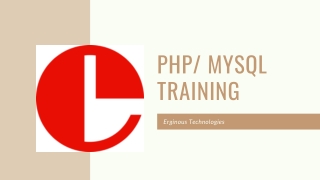 Best PHP/MySQL Development Training in Mohali | Chandigarh