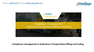 Compliance management in Ambulance Transportation Billing and Coding