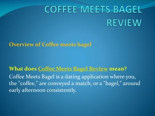 coffee meets bagel review