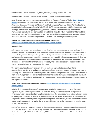 Smart Airports Market - Growth, Size, Share, Forecast, industry Analysis 2019 - 2027