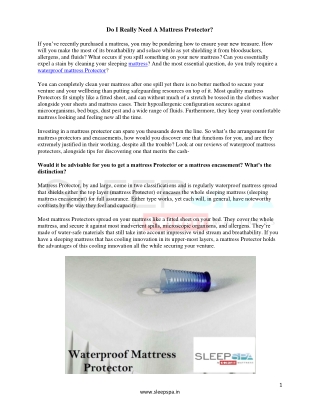 Mattress Protector Online Waterproof Mattress Protector Online – Sleep Spa