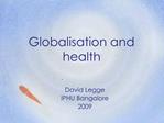Globalisation and health