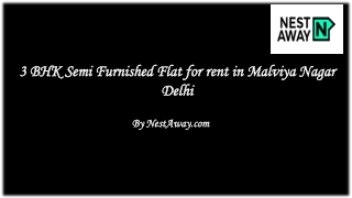 Flat for rent in Malviya Nagar Delhi