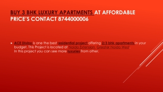 Buy 3 bhk Luxury Apartments at Affordable Price’s Contact 8744000006