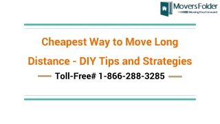 Cheapest Way to Move Long Distance - DIY Tips & Guides