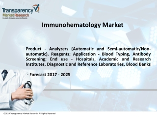 Immunohematology Market is Projected to be Worth US$ 1,991.8 Mn by 2025