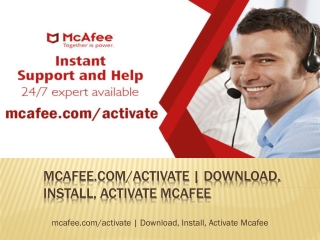 mcafee.com/activate - Activate the Online Bought McAfee Subscription