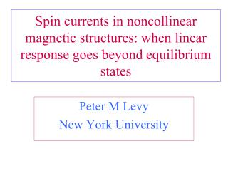 Spin currents in noncollinear magnetic structures: when linear response goes beyond equilibrium states