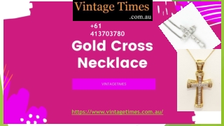 Buy Gold Cross Necklace Online at Vintage Times