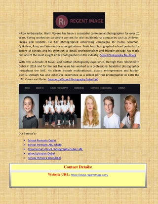 Commercial Photohraphy for Schools