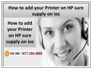 How to add your Printer on HP sure supply on ios?