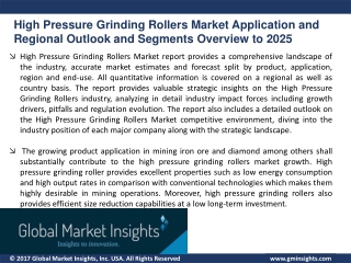 High Pressure Grinding Rollers Market is Likely to Witness huge Growth over 2019 – 2025