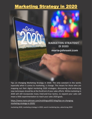 Marketing Strategy in 2020