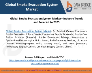 Global Smoke Evacuation System Market– Industry Trends and Forecast to 2025