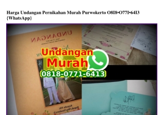 Harga Undangan Pernikahan Murah Purwokerto O818•O771•6413[wa]