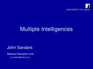 Multiple Intelligences