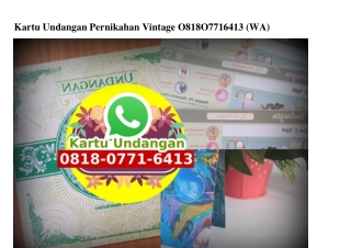 Kartu Undangan Pernikahan Vintage Ô8I8-Ô77I-64I3[wa]