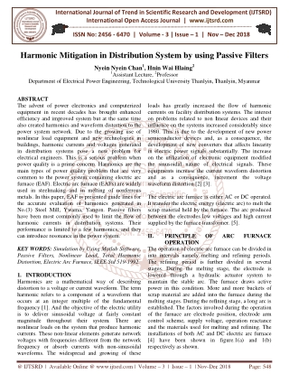 Harmonic Mitigation in Distribution System by using Passive Filters