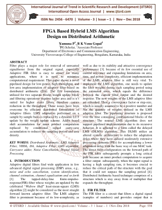 FPGA Based Hybrid LMS Algorithm Design on Distributed Arithmetic