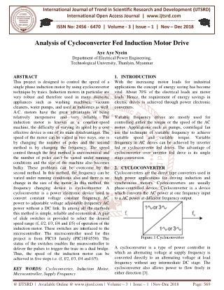 Analysis of Cycloconverter Fed Induction Motor Drive