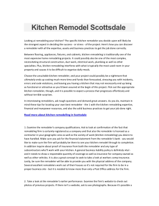 kitchen remodel Scottsdale