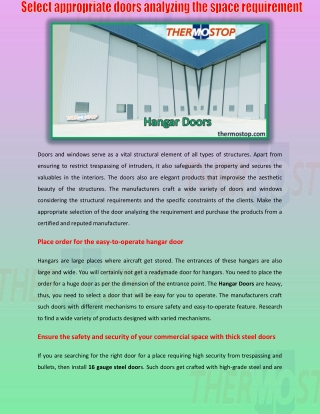 Hangar Doors