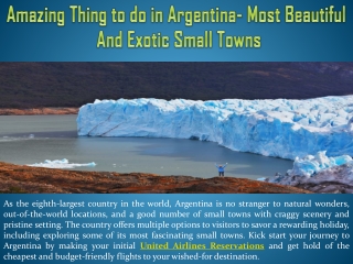 Amazing Thing to do in Argentina- Most Beautiful And Exotic Small Towns