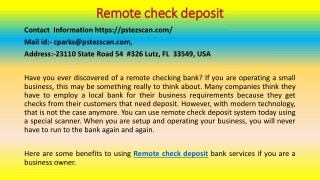 The Advantages to Using Remote Check Deposit Services