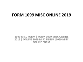 Form 1099 Misc Online 2019