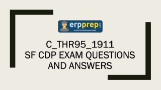 [pdf] Latest Questions Answers for SAP SF CDP (C_THR95_1911) Certification Exam.