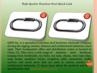 High quality stainless steel quick link