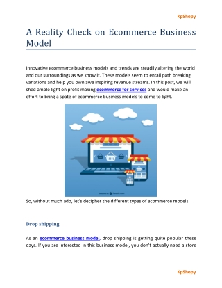 Ecommerce Business Model
