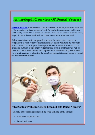 An In-depth Overview Of Dental Veneers