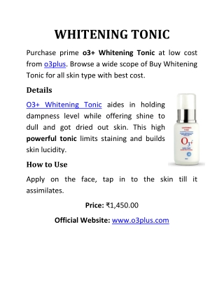 Whitening Tonic