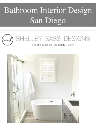 Bathroom Interior Design San Diego