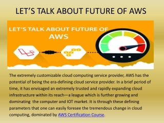 Future of Becoming an AWS Solution Architect Training Course