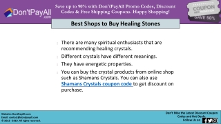 50% Off Shamans Crystals Voucher Code and Promo Codes