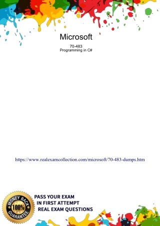 2020 Microsoft 70-483 Exam Questions