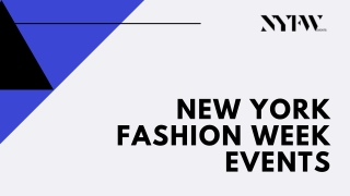 New York Fashion Week Events