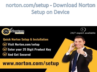 norton.com/setup - Activate Norton Setup on My Device