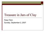 Treasure in Jars of Clay