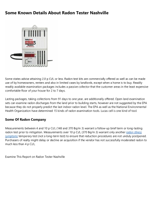 The Only Guide for Radon Testing Kit