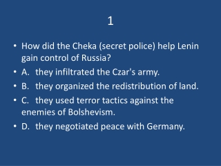How did the Cheka (secret police) help Lenin gain control of Russia?