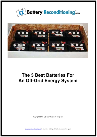 EZ Battery Reconditioning System PDF - Off-Grid System